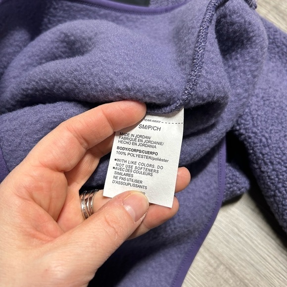 Under Armour Mens Sweater Fleece Pile Golf Sweater Halo Purple Black Small NEW - Picture 7 of 8